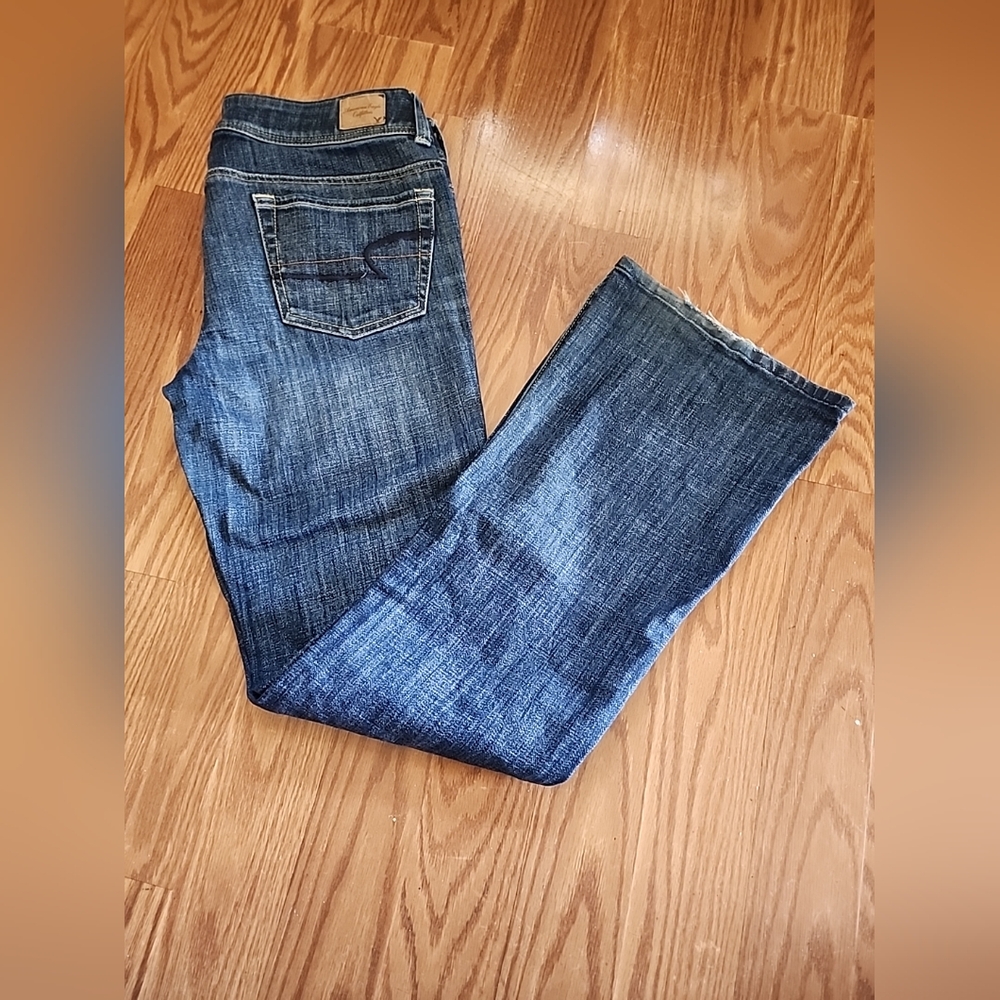American Eagle bootcut jeans size 8 bell bottom‎ Women's Blue Jeans